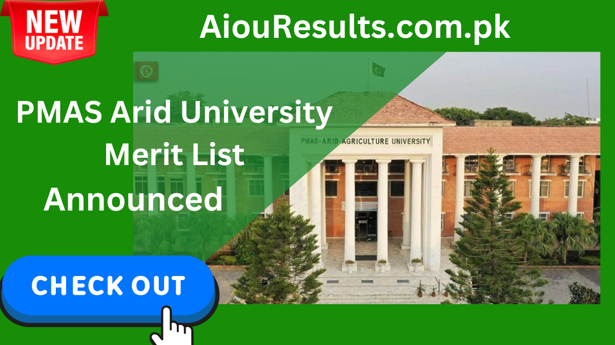 PMAS Arid University Merit List 2024