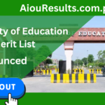 University of Education Merit List