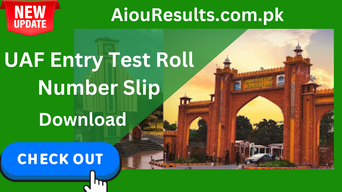 UAF Entry Test Roll Number Slip 2024