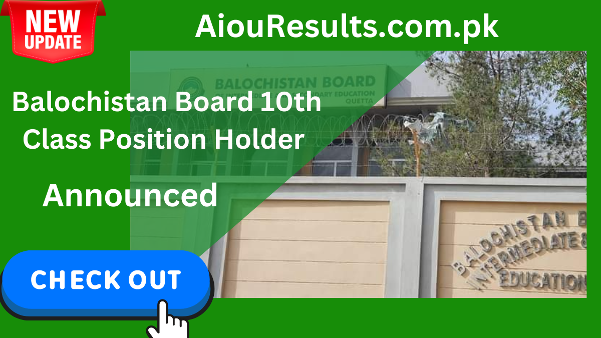 Balochistan Board 10th Class Position Holder Result