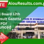 Federal Board 12th Class Result Gazette