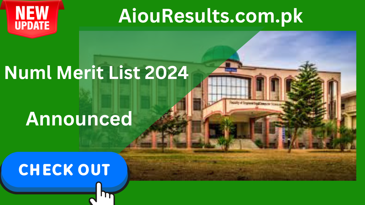 Numl islamabad Merit List 2024