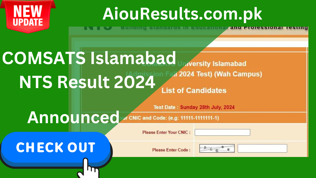 COMSATS Islamabad NTS Result 2024