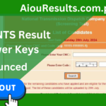 NTDC NTS Result Answer Keys