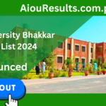 Thal University Bhakkar Merit List 2024