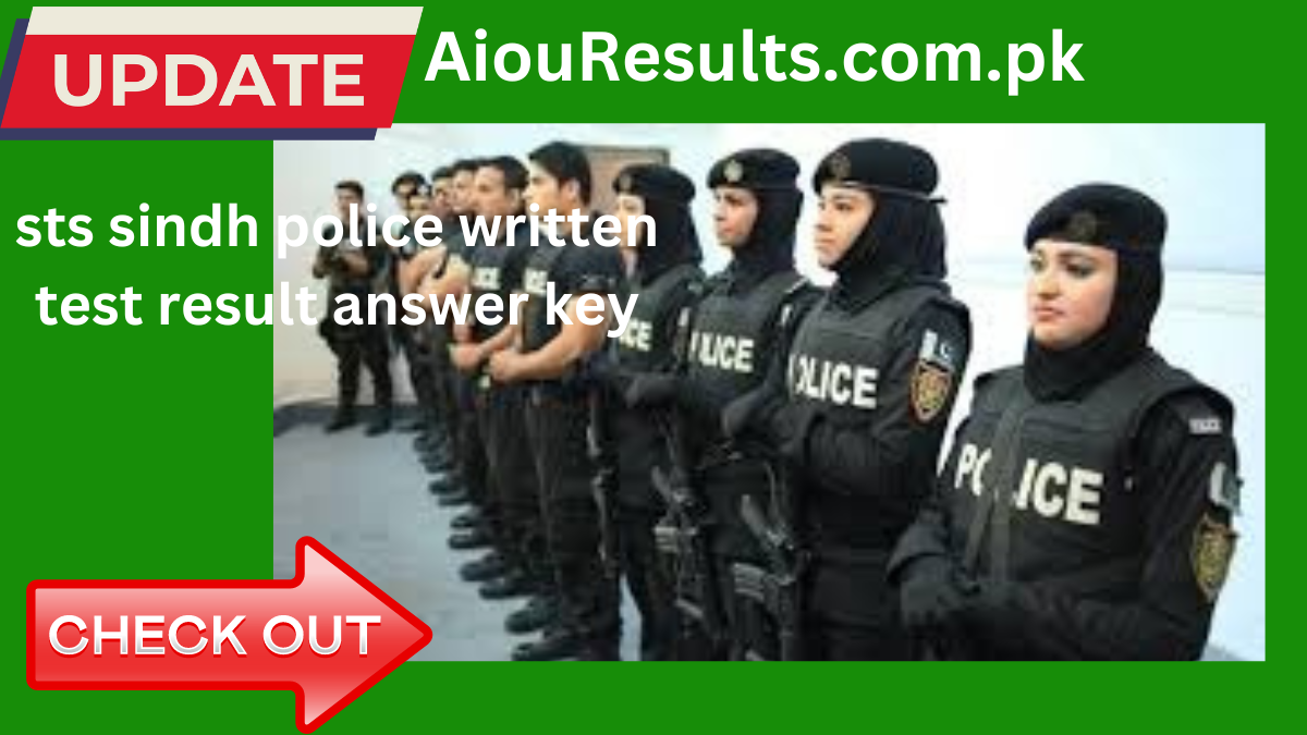 STS Sindh Police Written Test Result Answer Key